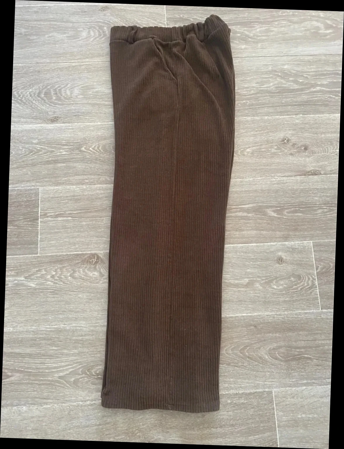 Bruine wijde broek voor dames maat 38 – photo 3